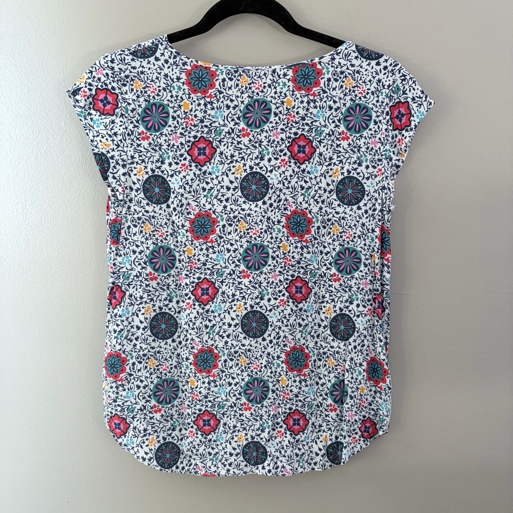 BODEN Floral Split Neck Cap Sleeve Blouse Top US 6 UK 10 - Picture 4 of 7